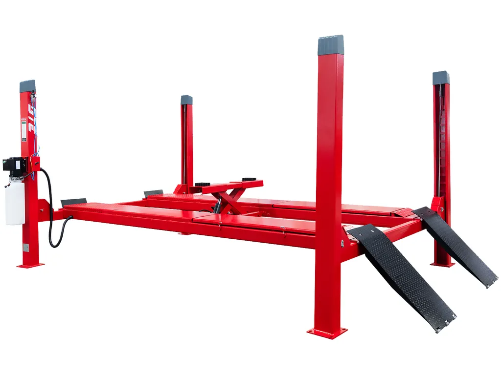 Подъемник электрогидравлический 4т 190-1900мм 4-х стоечный 380В (ручной спуск) GTE купить