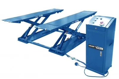 KraftWell KRW3TN_blue Подъёмник ножничный короткий шиномонтажный г/п 3000 кг.