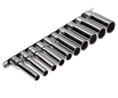 Набор головок торцевых 1/2" 12-ти гранных 10-24мм глубоких L=76мм 10 предметов JTC