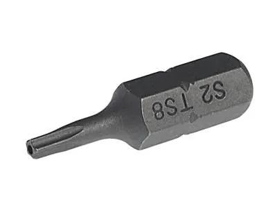 Бита TORX TS8Hх25мм 1/4" 5-ти гранная с отверстием JTC