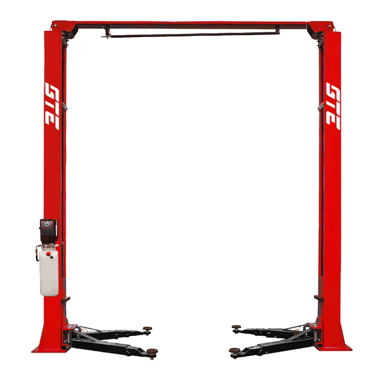 Электрогидравлический подъемник Подъемник электрогидравлический 4т 2-х стоечный 380В с верх.синхронизацией (руч двойной спуск) GTE