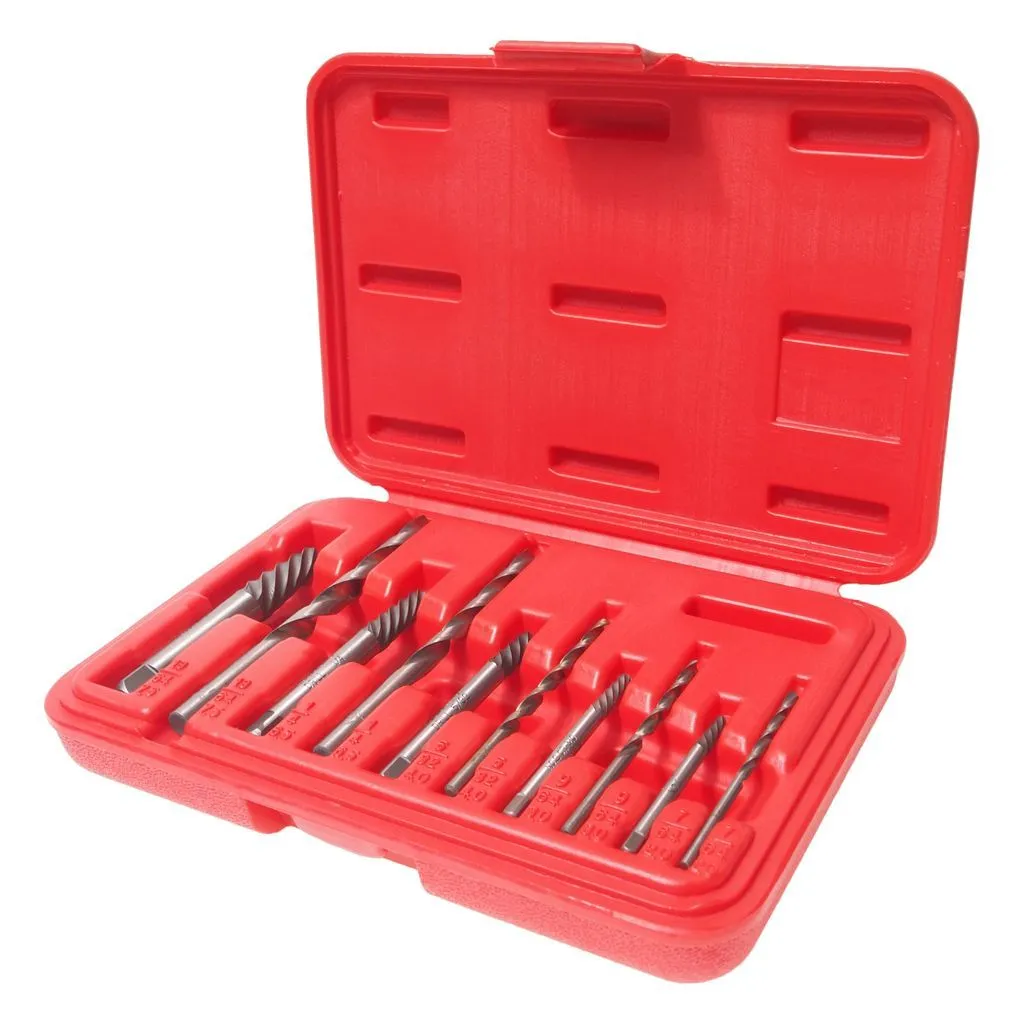 Набор экстракторов и сверл для удаления поврежденных болтов 10 предметов JTC купить