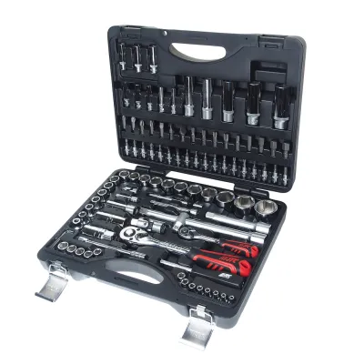 Набор головок торцевых и бит 1/4",1/2" 6-ти гранных 96 предметов в кейсе JTC