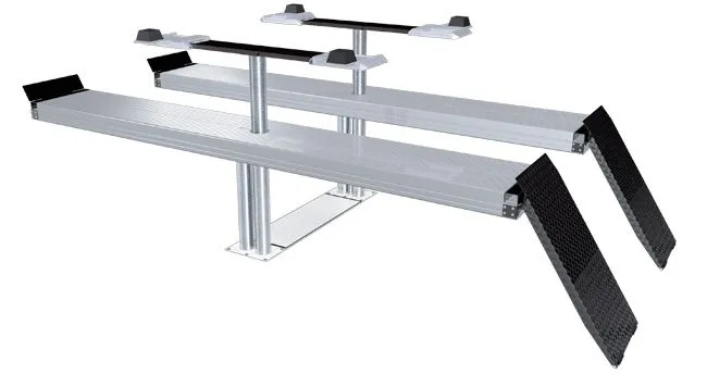 Электрогидравлический подъемник Velyen ALUTRACK 2.35 DUPLO P Подъемник двухплунжерный г/п 3500 кг платформенный с подъемником второго уровня