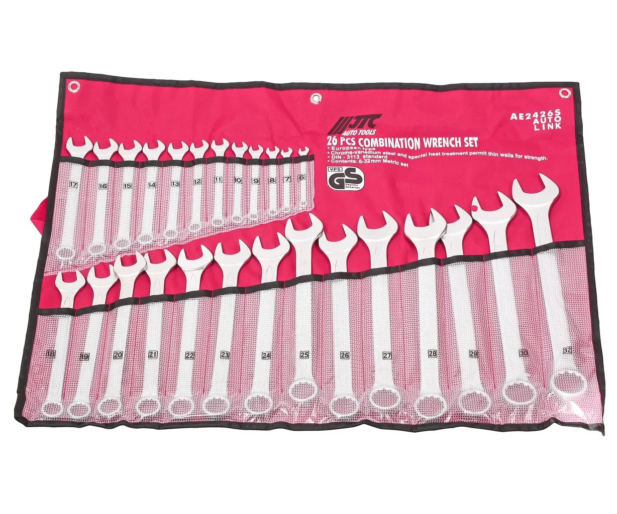 Набор ключей комбинированных 6-32мм 26 предметов в планшете JTC купить