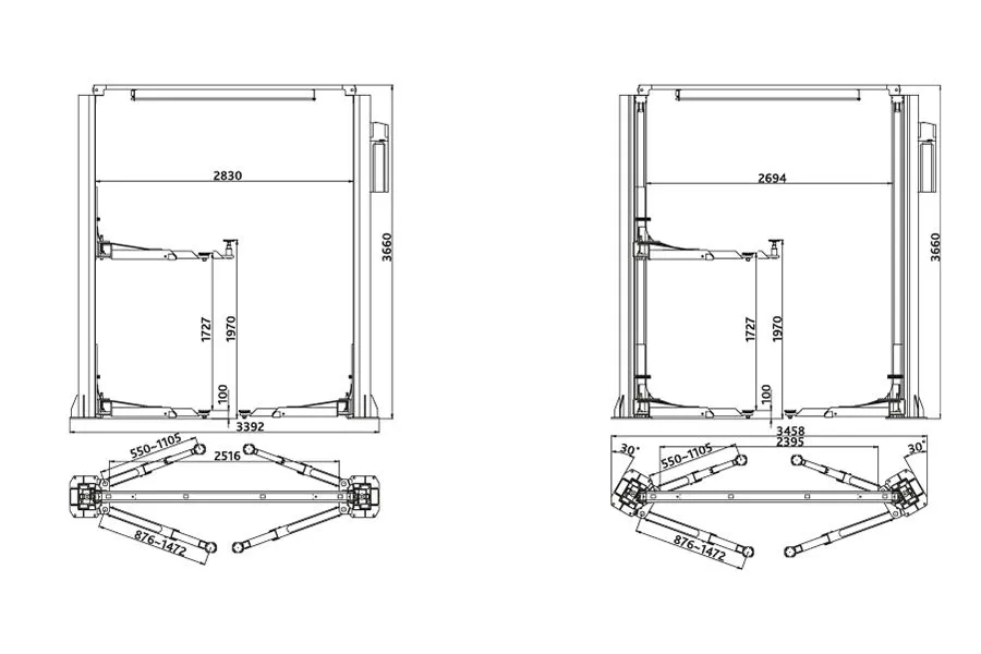 Электрогидравлический подъемник Подъемник 2-х стоечный с верхней связью Stankoimport PG211