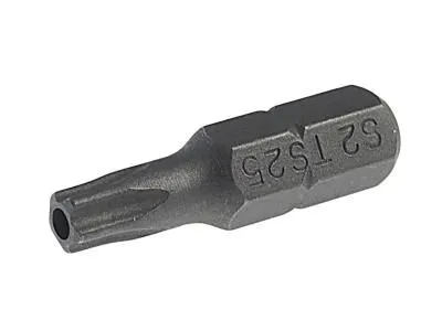 Бита TORX TS25Hх25мм 1/4" 5-ти гранная с отверстием JTC