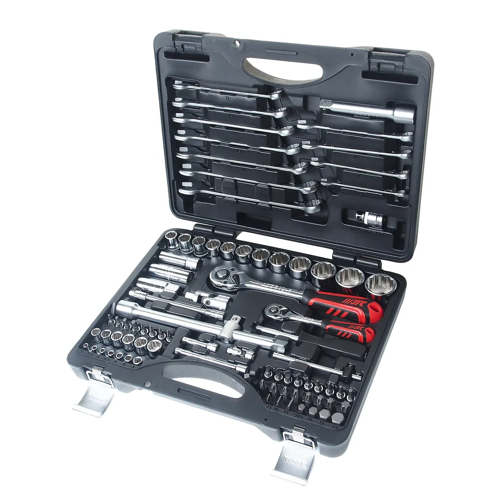 Набор инструментов 85 предметов слесарно-монтажный 1/4",1/2" 12-ти гран. в кейсе JTC купить