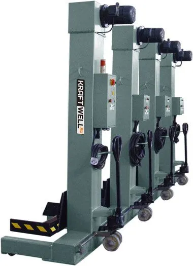 Электрогидравлический подъемник KraftWell KRW8M7.5 Колонны подкатные г/п8х7,5 т. электромеханические