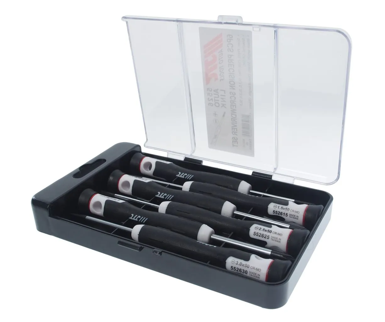 Набор отверток прецизионных PH00/0/1 SL1.5/2.5/3 L=150мм 6 предметов JTC купить